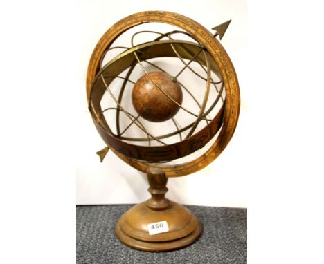 A reproduction horoscope globe, H. 46cm.