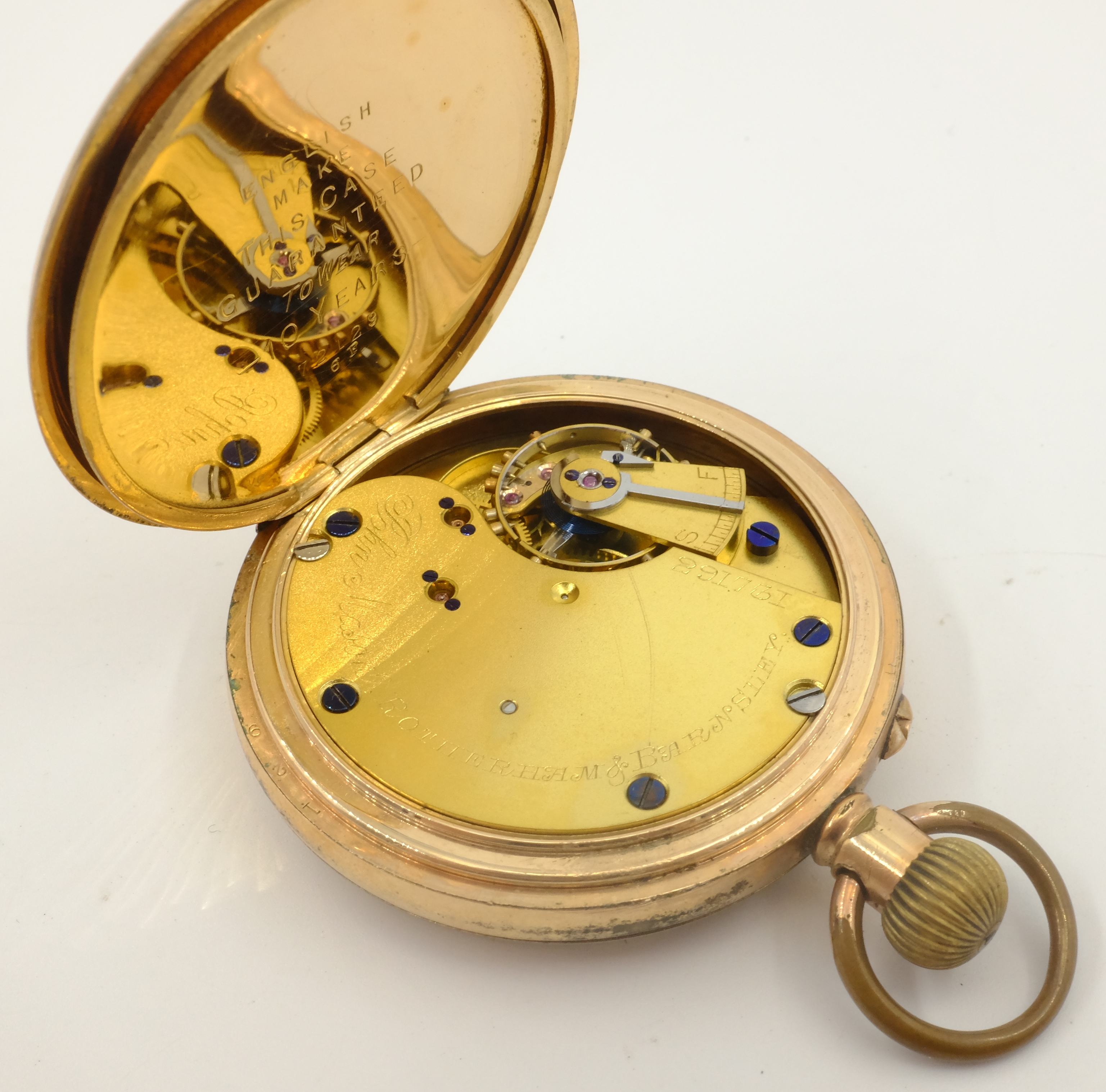 Goldplated pocket watch by John Mason Rotherham & Barnsley 291731 and