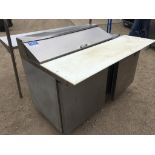 Continental 60" sandwich prep table 2 door , w shelves