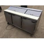 Superior 3 door sandwich prep table 72"