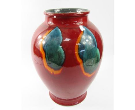 A large Poole Pottery ovoid vase, 34cm high.