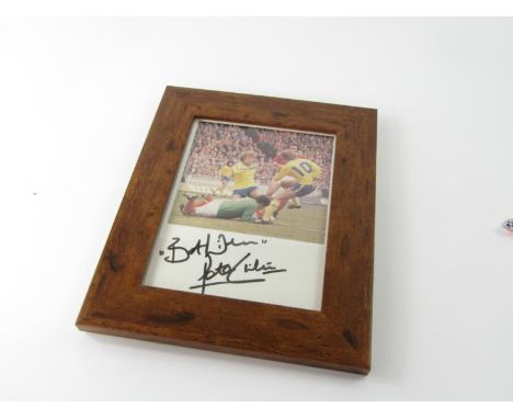 Peter Shilton signed photographic print, framed and glazed.