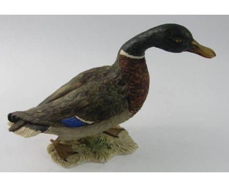 A Goebel Pottery figure of a Mallard Duck, 28cm high.