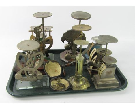 A group of Victorian and later postal scales, (quantity).