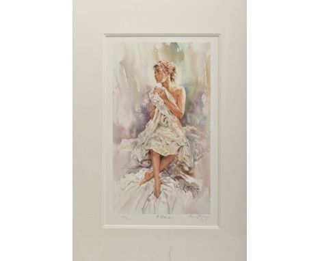 GORDON KING (BRITISH 1939), 'A Glance', an Artist proof print of a female figure, 16/49, signed to lower margin, with certifi