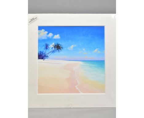 DUNCAN PALMER (BRITISH 1964), 'Silent Shores', a Limited Edition print of a Tropical beach, 42/225, signed to bottom left, wi