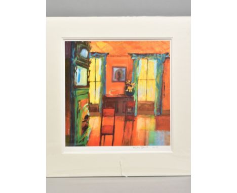 MARTIN DECENT (BRITISH CONTEMPORARY), 'Reflections', a Limited Edition print of a room interior, 146/195, signed to lower mar