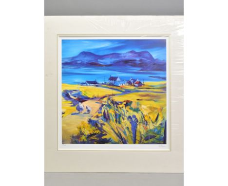 DRONMA (SCOTTISH 1947), 'Heading Home', a Limited Edition print of a Scottish landscape, 305/395, signed to lower margin, mou
