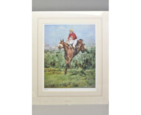 CLAIRE EVA BURTON (BRITISH 1955), 'Red Rum: The 1977 Grand National', a Limited Edition print, 583/850, signed to lower margi