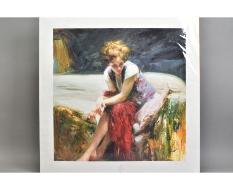 PINO DAENI (ITALIAN 1939-2000), 'Whispering Heart', a Limited Edition print of a female figure, 10/295, signed to lower right
