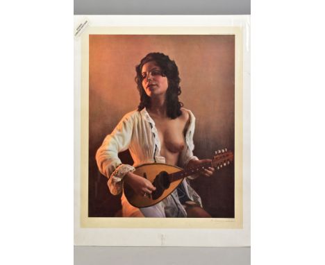 REZA SAMIMI (IRANIAN 1919-1991), 'Girl with Mandolin', a Limited Edition print, 397/500, signed to lower margin with Fine Art