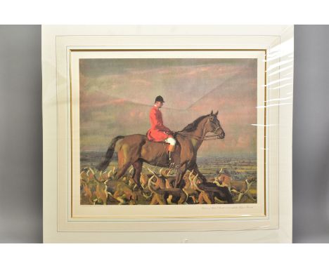 SIR ALFRED MUNNINGS (1878-1959), 'Major T. Bouch and The Belvoir Hounds', an Open Edition print published by Rosenstiel's, mo