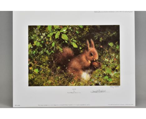 DAVID SHEPHERD (1931-2017), 'Nuts', a Limited Edition print of a Red Squirrel, 99/1000, signed to lower margin, with Fine Art