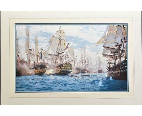 STEVEN DEWS (BRITISH 1949), 'Battle of Trafalgar', a Limited Edition print from an Edition of 1850, unsigned, mounted, unfram