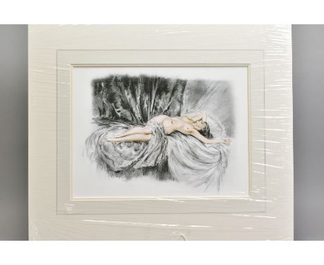 JOHN ROSE (CONTEMPORARY), 'Life Study II', an Open Edition print of a nude female in repose, published by Rosenstiel's, mount