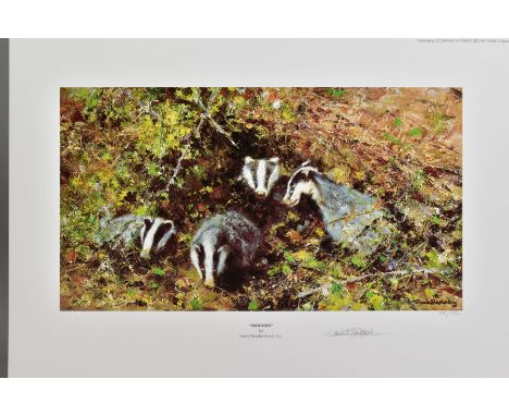 DAVID SHEPHERD (1931-2017), 'Badgers', a Limited Edition print, signed to lower margin with blind stamp, unmounted, unframed,