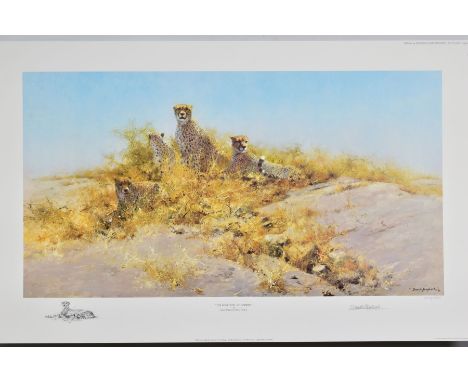 DAVID SHEPHERD (1931-2017), 'The Cheetah's of Namibia', a Limited Edition print, 583/1000, signed to lower margin, unmounted,