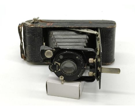 Collection of Vintage Cameras including: Kodak Brownie SIX-20, model C.  Kodak Box Brownie Junior and Vario Concertina model.