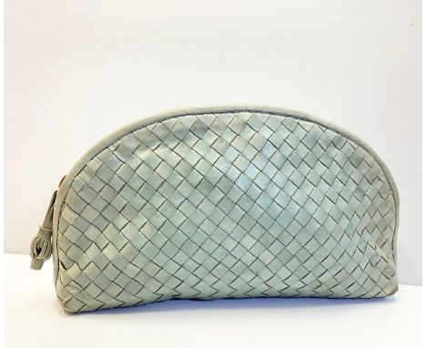 Vintage Bottega Veneta sage green clutch bag. Very soft leather. Bag measures 30 x 18cm. Fair condition for age. 