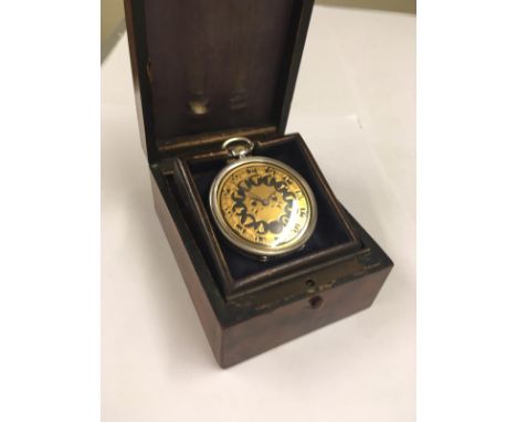 Vintage silver Turkish ottoman pocket watch &amp; box .  Good condition and good working order (sold with no guarantees) 