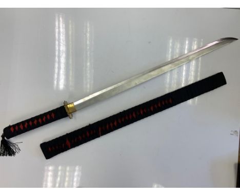 Japanese Katana. 92.5cm total length with traditional bound hilt &amp; scabbard. 