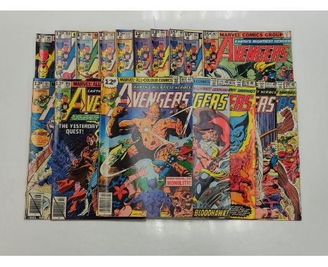 17 editions of Vintage Marvel 'The Avengers' comics in very good condition. 