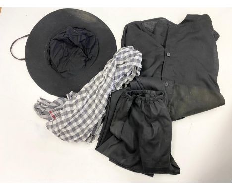 Vietcong ?Black Pyjama? Fighting Suit. Inc boonie hat with original badge and guerrilla scarf. 