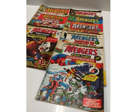 17 editions of Vintage 'The Avengers' Marvel Comics. 