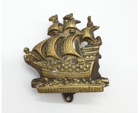 Elizabethan Galleon Brass Door knocker 7x6.5cms 