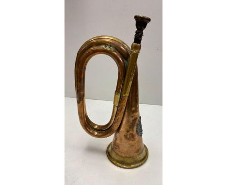 Boer War Period Queens Own Cameron Highlanders Bugle. Old heavy, solid made example. 