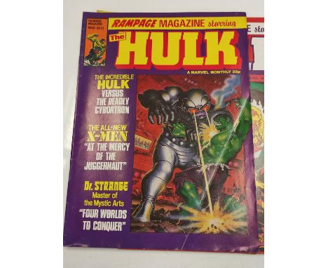 7 editions of Vintage Ramgage Magazines 'The Hulk'. 
