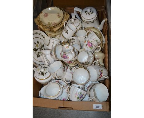 Royal Crown Derby Posies pattern tea service, together with a Royal Worcester coffee service and a Limoges tea service