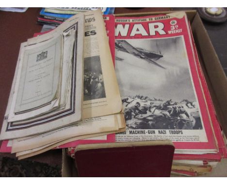 Quantity of ' The War ' pictorial magazines and various Royal Army Service Corps ephemera