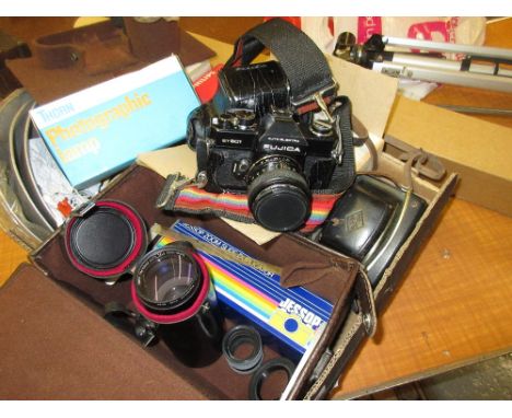 Fujica ST901 camera together with various other cameras, lighting, accessories etc