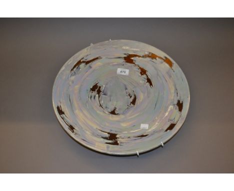 Poole pottery lustre charger, 16ins diameter