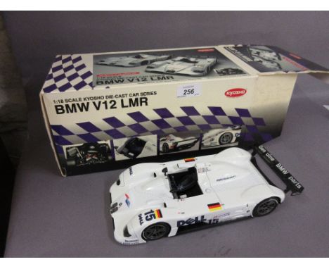 Kyosho 1:18 scale boxed model of a BMW V12 LMR