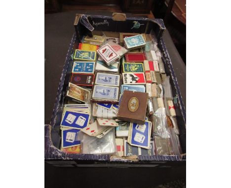 Large bag containing a collection of 1930's to 1980's playing cards, mainly cigarette and tobacco advertising