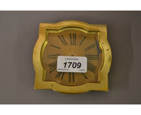 1920's Asprey gilt brass strutt clock (at fault)