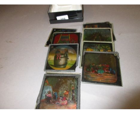 Small quantity of 19th Century magic lantern slides