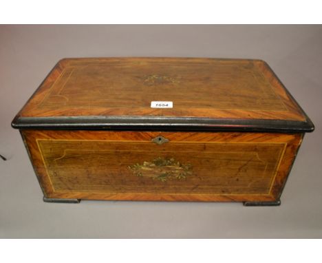 Magnenat and Sons, Swiss made twenty four song six cylinder music box with two butterfly hammers (lacking bells), playing fou