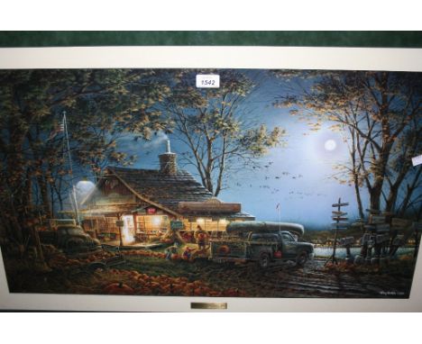 Large framed coloured Limited Edtion print, ' Autumn Traditions ' by Terry Redlin