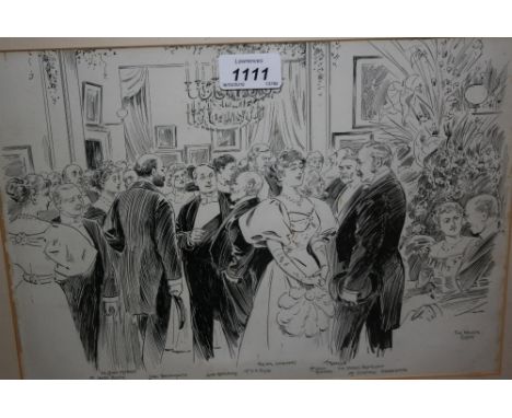 Framed black and white print ' The Eighty Club ', published 14th June, 1895