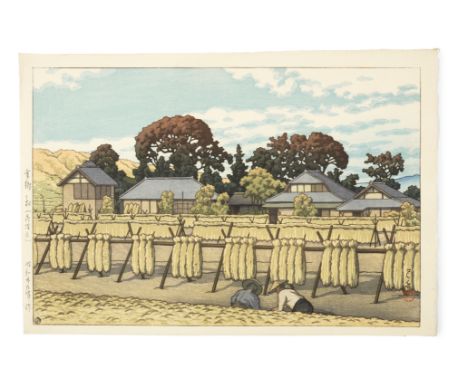 kawase Hasui (1883-1957)Showa era (1926-1989), dated 1933 and 1954Comprising two oban prints: the first a tate-e, titled on t