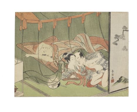 One by Suzuki Harunobu (1725-1770) and one attributed to Isoda Koryusai (1735-1790)Edo period (1615-1868), circa late 1760s a