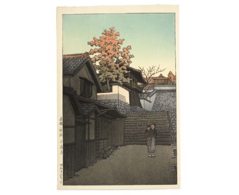 kawase Hasui (1883-1957)Showa era (1926-1989), dated 1947 and 1950Comprising two oban tate-e prints: one titled on the left m