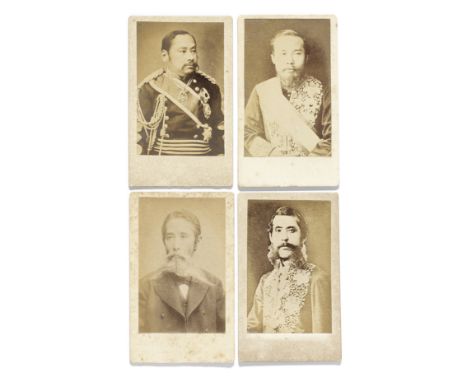 20 photographs of famous personnages from the Meiji eraMeiji era (1868-1912), late 19th/early 20th century19 small and one la