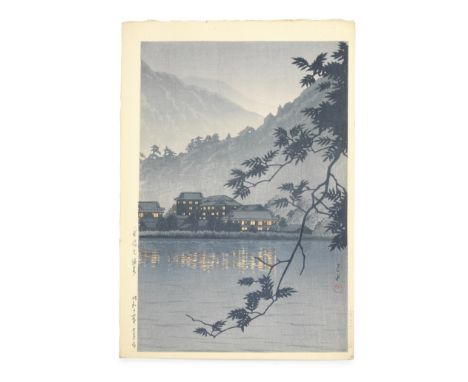 kawase Hasui (1883-1957)Showa era (1926-1989), dated 1937An oban tate-e print, titled on the left margin Nikko Yumoto onsen (