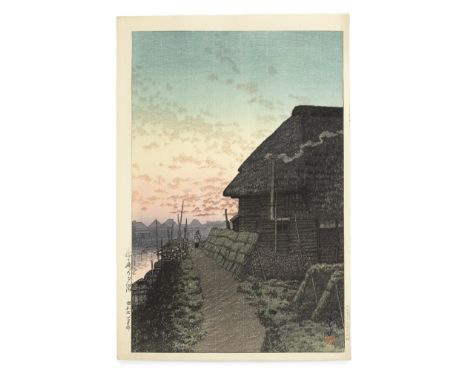 kawase Hasui (1883-1957)Showa era (1926-1989), dated 1932 and 1933Comprising two oban tate-e prints: one titled on the left m