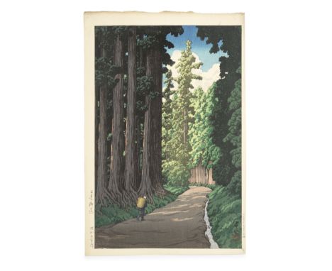 kawase Hasui (1883-1957)Showa era (1926-1989), dated 1930An oban tate-e print, titled on the left margin Nikkokaido (The Nikk
