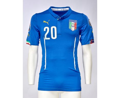 Matteo Darmian - Nazionale Italiana di Calcio  - qualificazione Euro 2016 - Maglia gara home, Puma, a maniche corte, taglia L